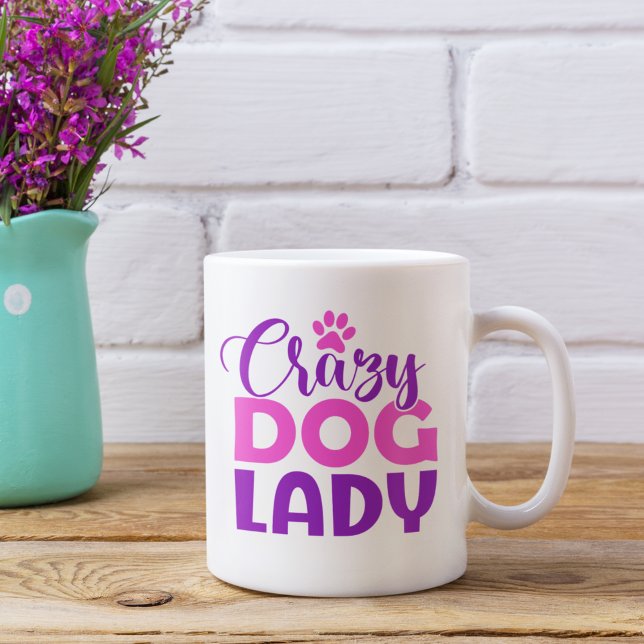 Mug Crazy Dog Lady Funny Dog Lover (Créateur téléchargé)