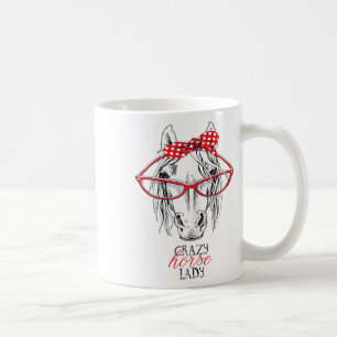 Mug Crazy Horse Lady Horse Lover Femmes Bandana Horseb