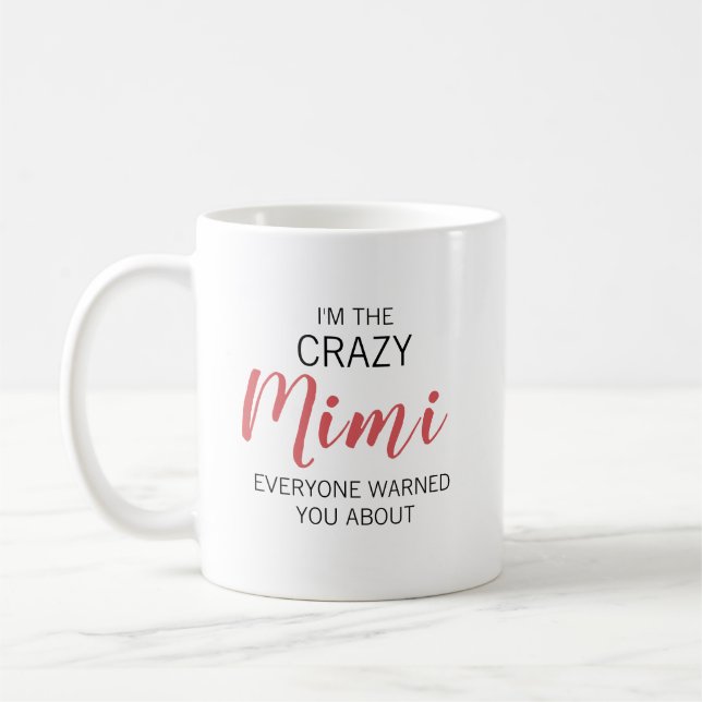 Mug Crazy Mimi Nom Personnalisé (Gauche)