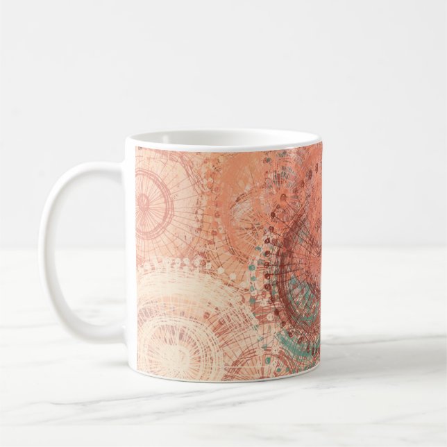 Mug Crazy sketch random pattern. Chaos and variety. Mo (Gauche)