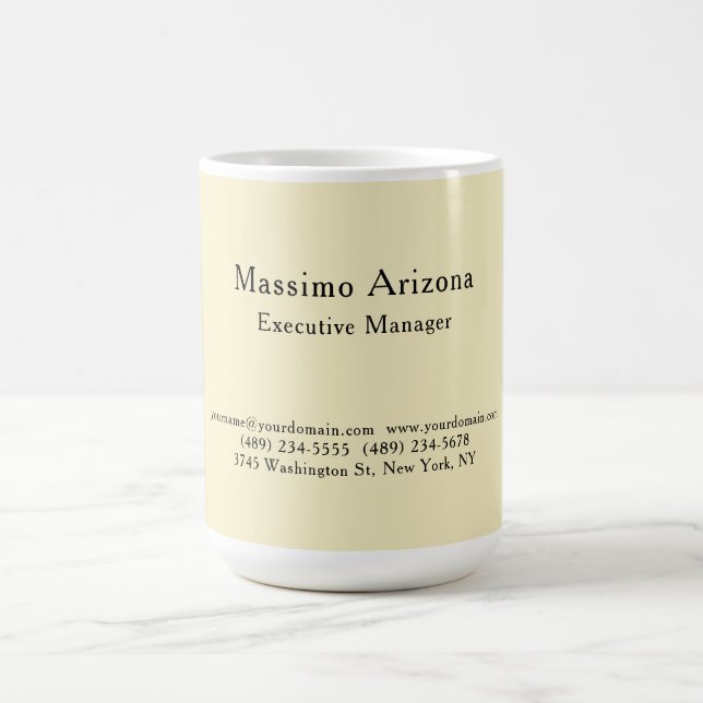 Mug Cream Color Professional Modern Business Profile (Centre)