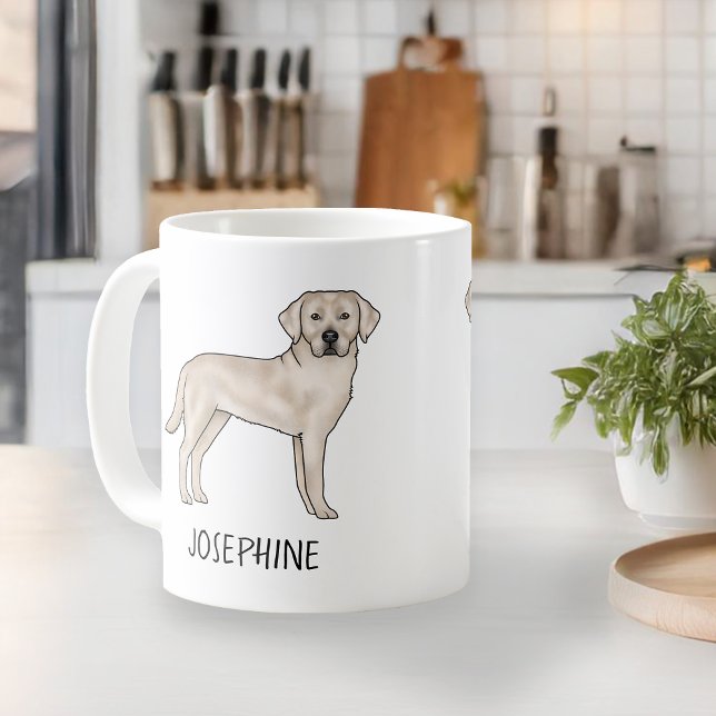 Mug Cream Labrador Retriever Cute Lab Dog Nom personna (Créateur téléchargé)