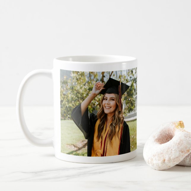 Mug Create Your Own Custom Graduate 2 Photo (Avec donut)