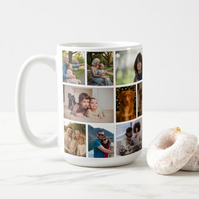 Mug Create your own custom made 18 photo personalized (Avec donut)