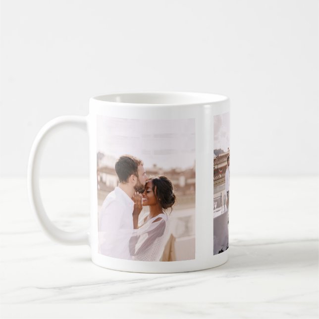 Mug Create Your Own Photo Collage Wedding Newlywed   (Gauche)