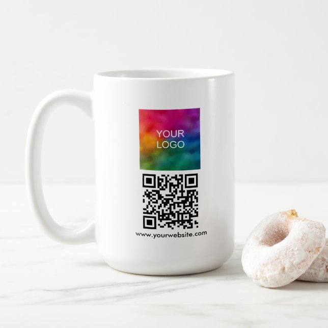 Mug Create Your Own Scan Me QR Code Upload Logo (Avec donut)