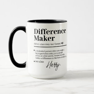 Mug Créateur de différence personnalisé, cadeau d'appr