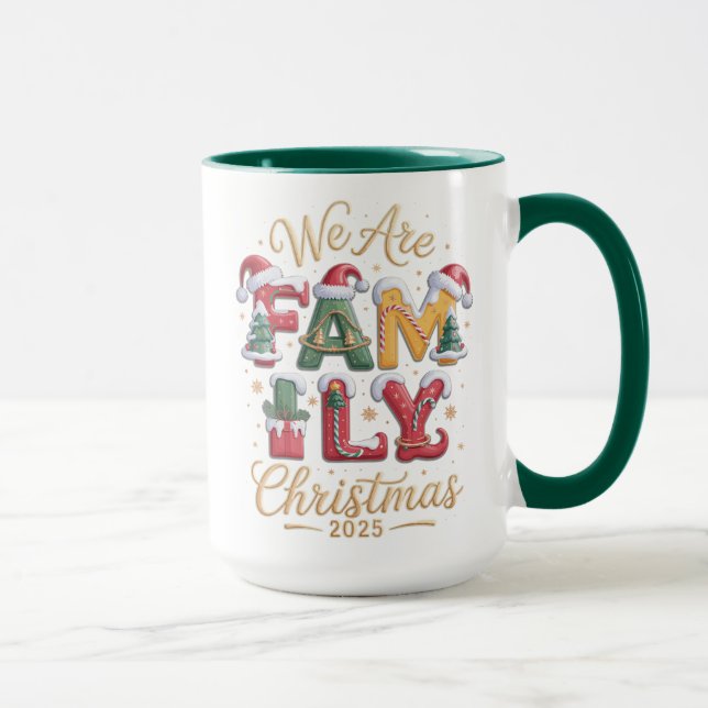 Mug Créatif et amusant Noël en famille (Droite)