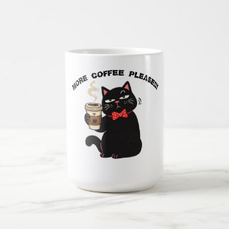 Mug Création de café de chat drôle – “Encore du café s