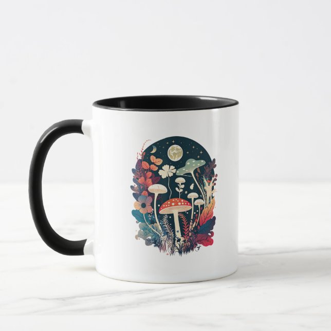 Mug Création de champignon Aesthetic Goblincore et Cot (Gauche)