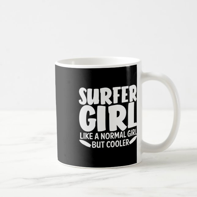 Mug Création drôle de fille surfeuse pour les femmes m (Droite)