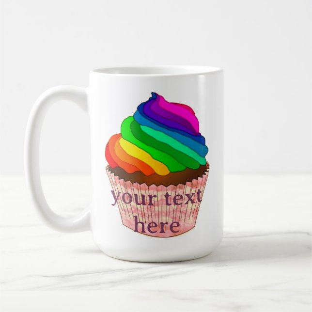 Mug Création personnalisable de gâteau de Pride aux co (Gauche)