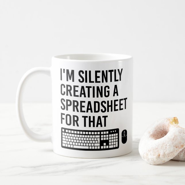 Mug Création silencieuse d'un Cool de Tableur Advisor (Avec donut)