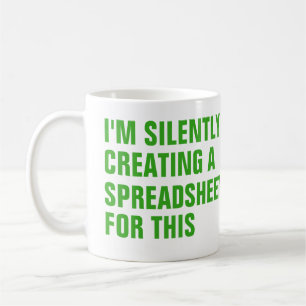 Mug Création silencieuse d'un tableur pour cela