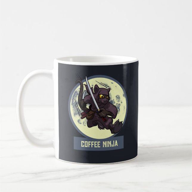 Mug Créations graphiques originales d'animaux, chat no (Gauche)