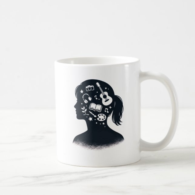 Mug Creative Mind Silhouette | Personalized Artistic  (Droite)
