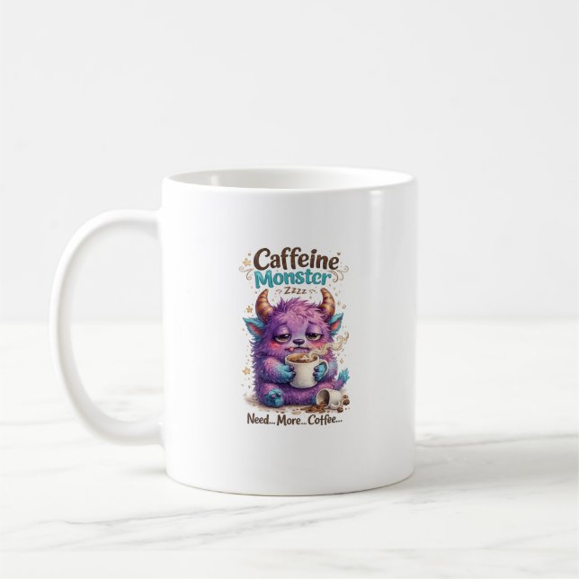 Mug Créature de café mignonne, design amusant pour les (Gauche)