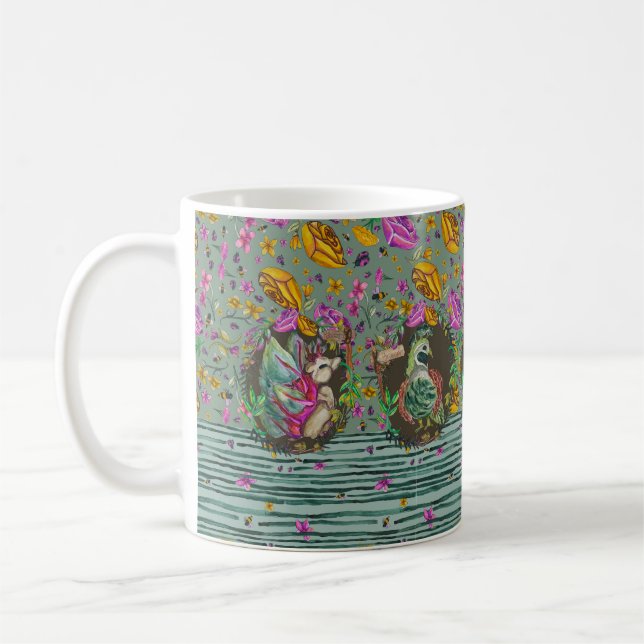 Mug Créature de jardin d'imaginaire maximaliste (Gauche)
