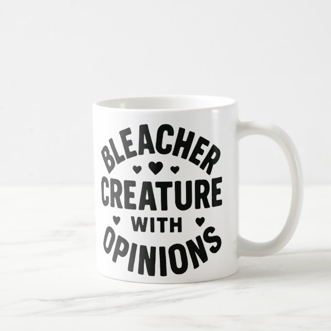 Mug Créature des gradins avec des opinions  (Droite)