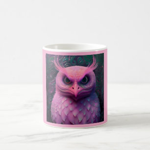 Mug Créature hybride Murloc/Chouette rose