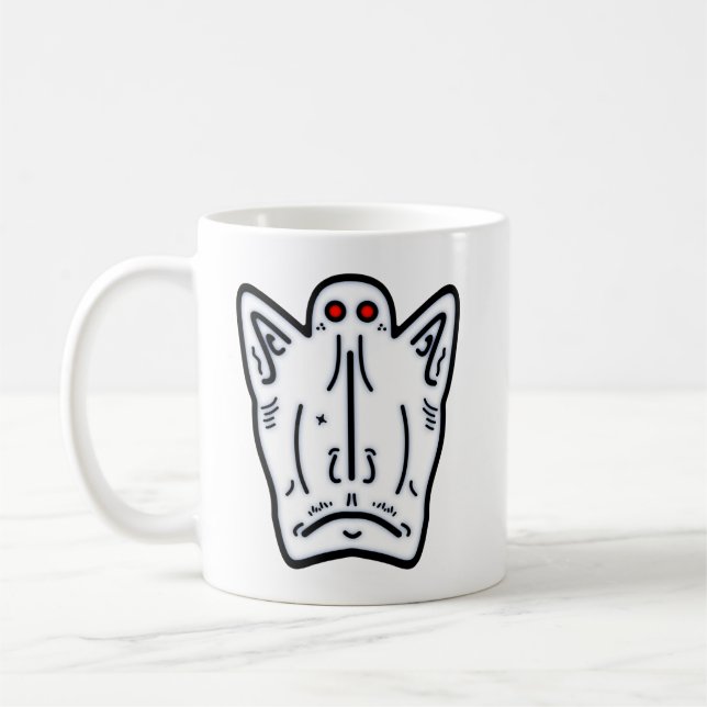 Mug Créature vampire aux yeux rouges et oreilles point (Gauche)