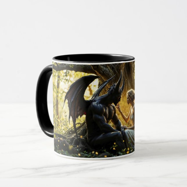 Mug Créatures célestes ange démon imaginaire (Devant gauche)