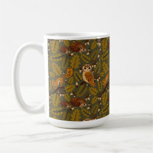 Mug Créatures des bois et Motif Feuille