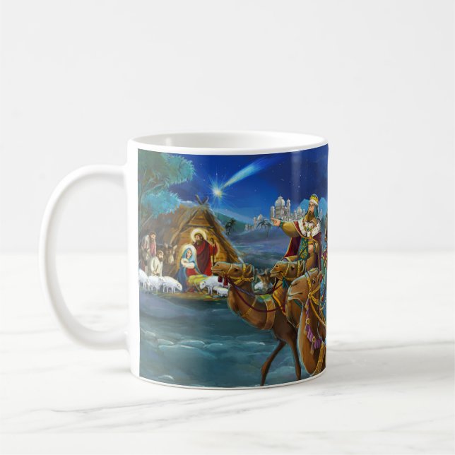 Mug Crèche avec les rois mages Noël  (Gauche)