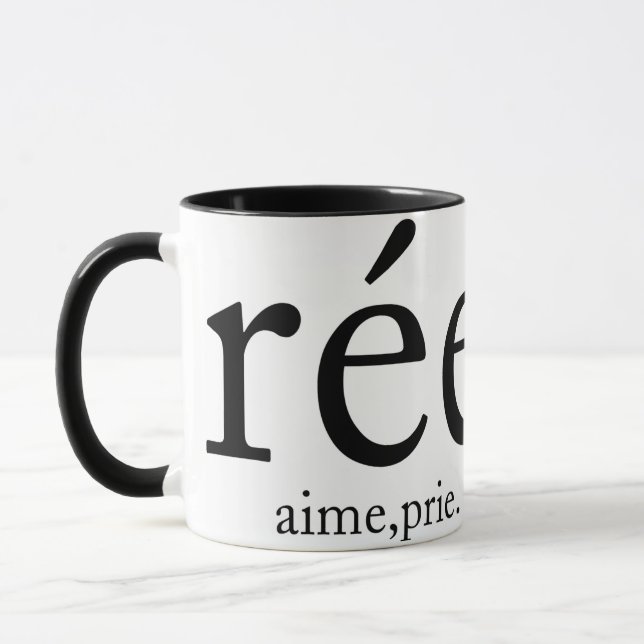 Mug crée aime prie  (Gauche)