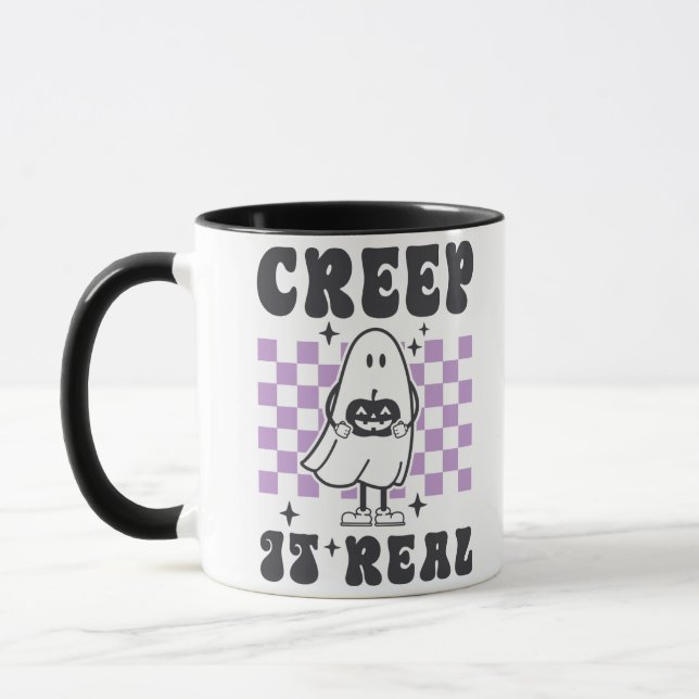Mug Creep It Real Cute Fantôme Blanc Halloween (Gauche)