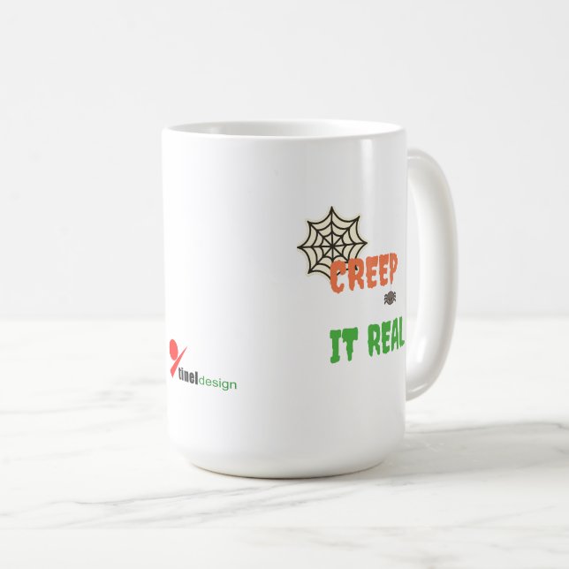 Mug Creep It Real – Drôle d'Halloween (Devant droit)