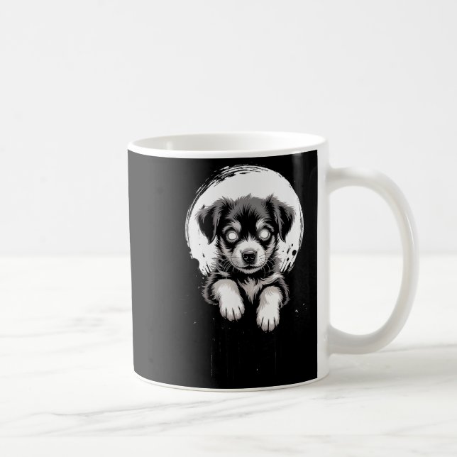Mug Creepy Cute Goth Dog Horror Puppy Sketch Alt Nge E (Droite)