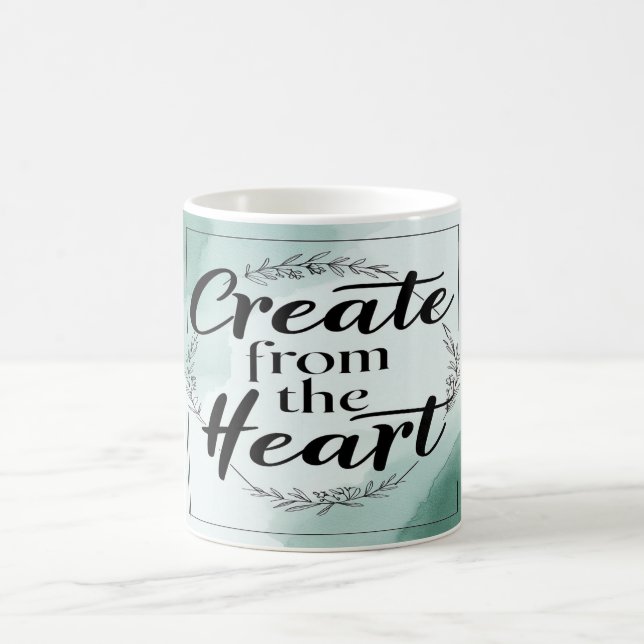 Mug Créer à partir du coeur, option 2 (Centre)