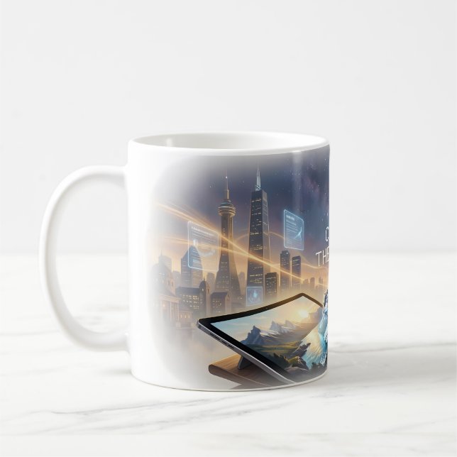 Mug Créer l'affiche de l'artiste IA du futur (Gauche)