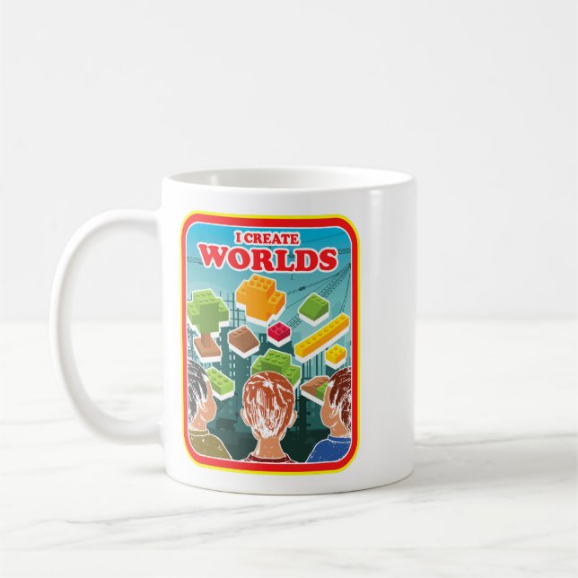 Mug Créer Mondes Maître Constructeur Ingénieur Constru (Gauche)