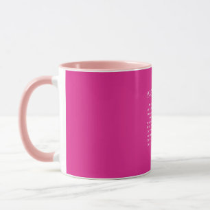Mug Créer son propre CERISE PINK Texte personnalisé