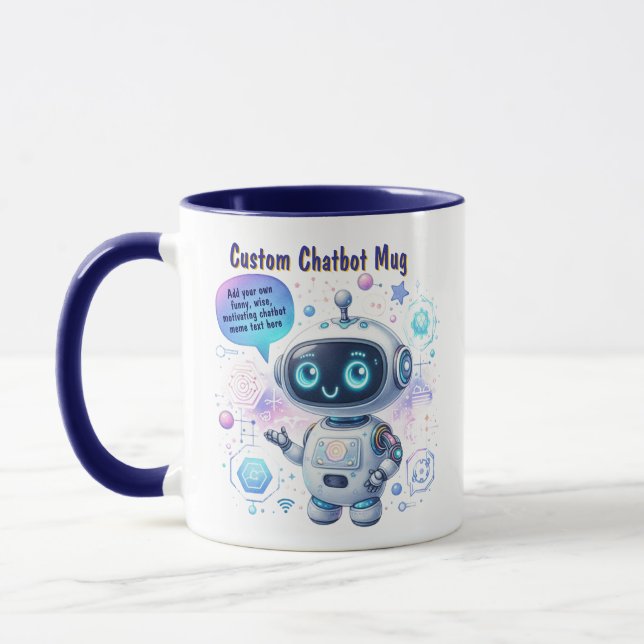 Mug Créer Talking Chatbot mèmes Modèles de dessin (Gauche)