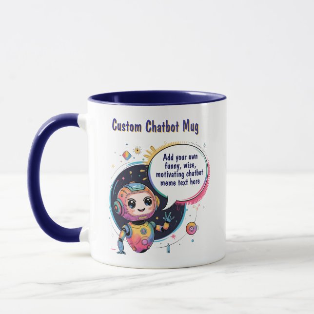 Mug Créer Talking Chatbot mèmes Modèles de dessin (Gauche)