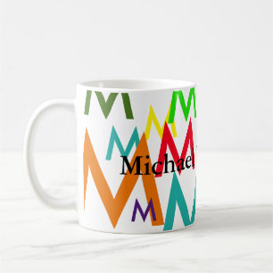 Mug créer un motif coloré des lettres initiales