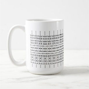 Mug Créer un motif de mot personnalisé Message secret 