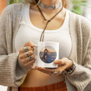 Mug Créer votre propre photo Mariage de forme circulai