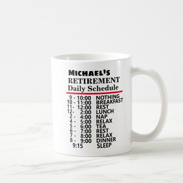 Mug Créer votre propre programme amusant de retraite c (Droite)
