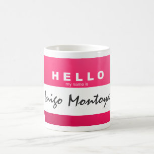 Mug Créez vos propres "bonjour que mon nom est…" Ta