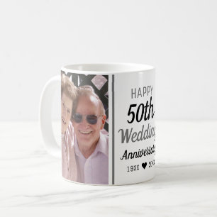 Mug Créez votre propre 2 photo 50e anniversaire Maria