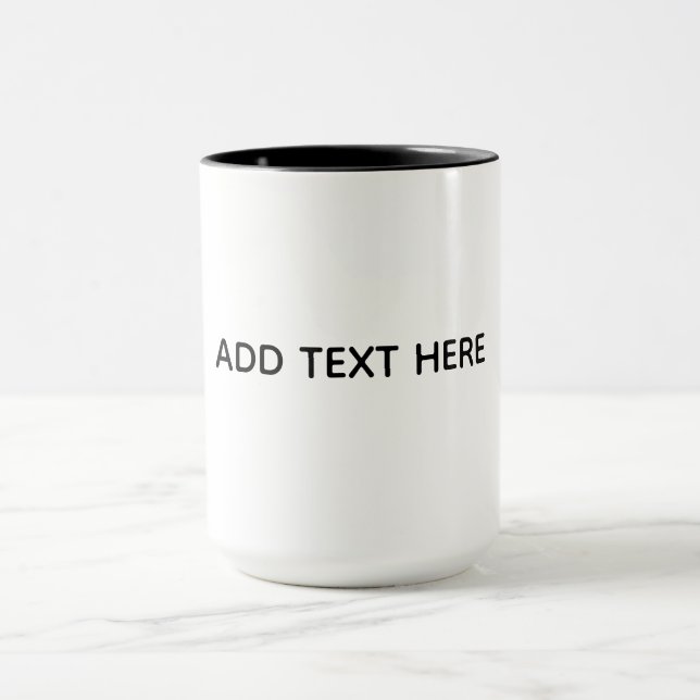 Mug Créez Votre Propre Blanc  (Centre)