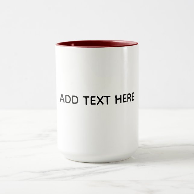 Mug Créez Votre Propre Blanc  (Centre)