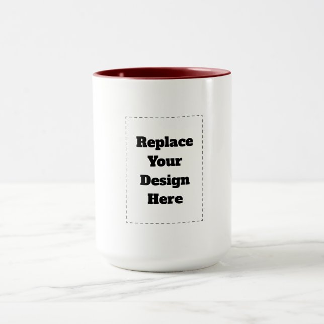Mug Créez votre propre blanc  (Centre)