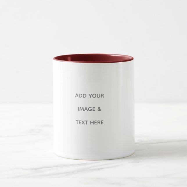 Mug Créez votre propre blanc  (Centre)