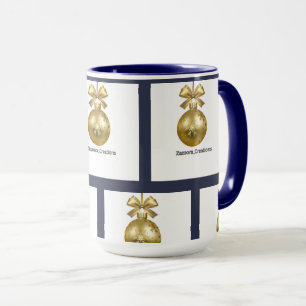 Mug Créez votre propre bleu gris foncé personnalisé