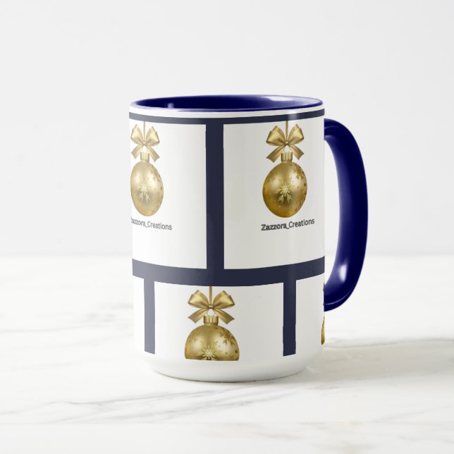 Mug Créez votre propre bleu gris foncé personnalisé (Devant droit)